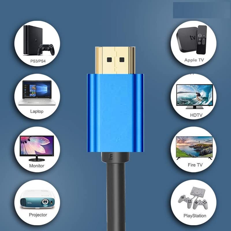 كابل HDMI عالي الدقة 4K Ultra HD 2.0V 4Kx2K Premium High Speed HDTV قياسي يدعم 4K 2160p، كابل HDMI متوافق مع التلفزيون والكمبيوتر المحمول والكمبيوتر الشخصي والشاشة وجهاز العرض 3 أمتار