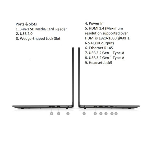 Laptop Dell Vostro 3400 | Intel Core i3-1115G4 Processor | 8GB DDR4 | 256GB SSD | Intel UHD Graphics | 14.0 inch HD Display | DOS | 1 Year Warranty