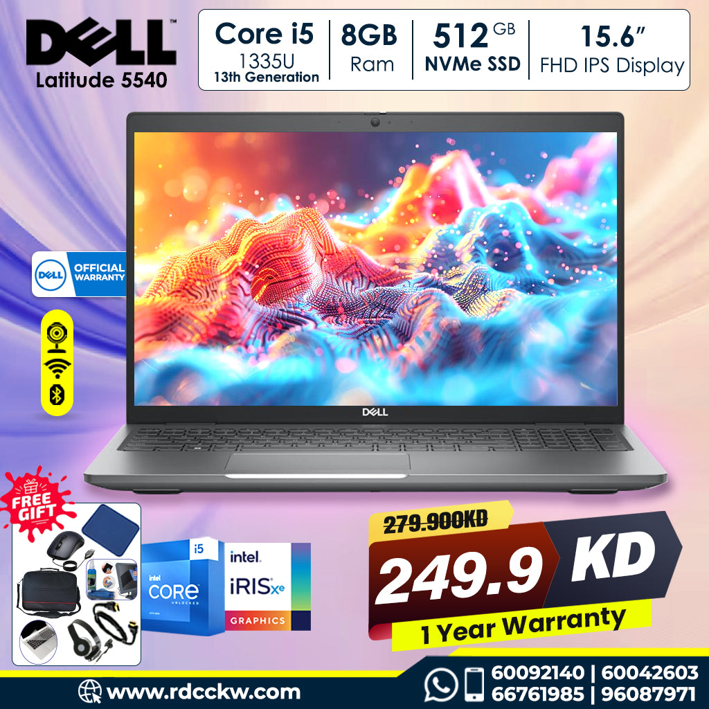 Dell Latitude 5540 13th Generation Core i5 8GB RAM 512GB NVMe SSD