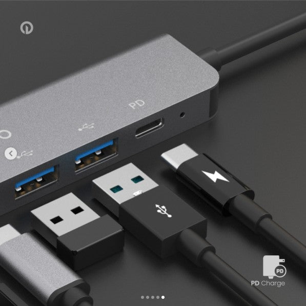 محطة إرساء USB-C Endefo HDMI (4K@60Hz)+ SD/TF+USB * 2 + USB-C(بيانات)+USB-C(PD)