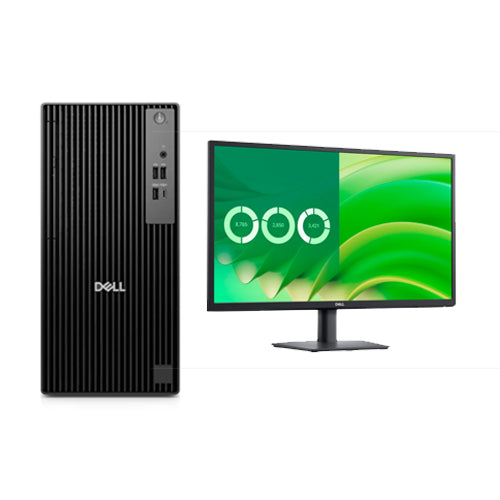 Dell Pro Tower QCT1250 + 27" Dell Monitor Bundle Intel Core i7‑14700 | 8GB DDR5 | 512GB SSD | DOS | 1 Year Warranty