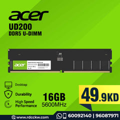 16GB RAM Acer UD200 Desktop DDR5