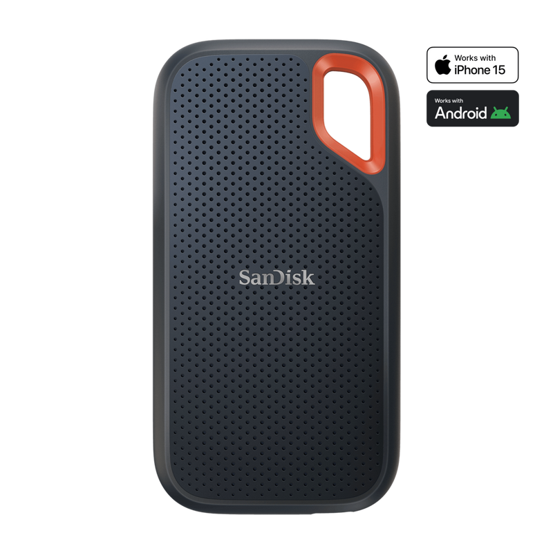SanDisk Extreme Portable SSD - 4TB / Up to 1050 MB/s / USB 3.2 Gen 2 Type-C / Black / External SSD (Solid State Drive)