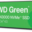 Western Digital 2TB WD Green SN3000 NVMe SSD - Solid State Drive - Gen4 PCIe, M.2 2280, Up to 5,000 MB/s - WDS200T4G0E