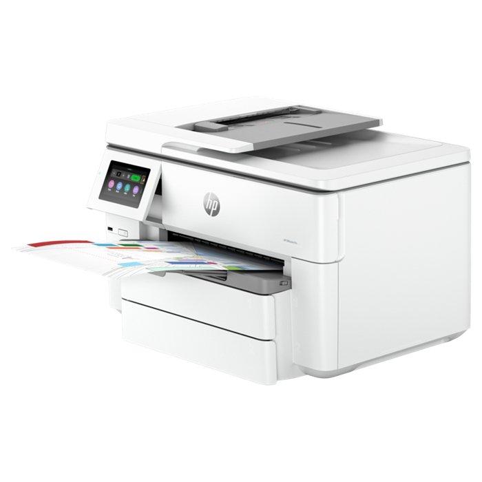 طابعة HP OfficeJet Pro 9730 الكل في واحد (بيضاء) | ٢٢ صفحة في الدقيقة / ٤٨٠٠ نقطة في البوصة | A3 | USB | LAN | Wi-Fi | طابعة نافثة للحبر ملونة