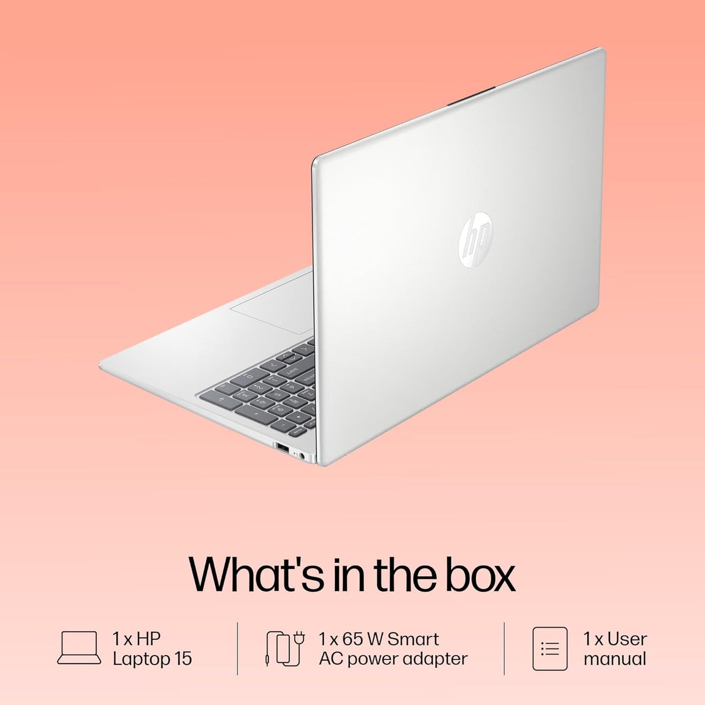 HP 15-FD0149NE | Intel Core™ i5-1334U | ذاكرة وصول عشوائي (RAM) سعة 8 جيجابايت DDR4 | قرص SSD سعة 512 جيجابايت PCIe® NVMe™ M.2 | شاشة عرض 15.6 بوصة عالية الدقة بالكامل | نظام تشغيل DOS