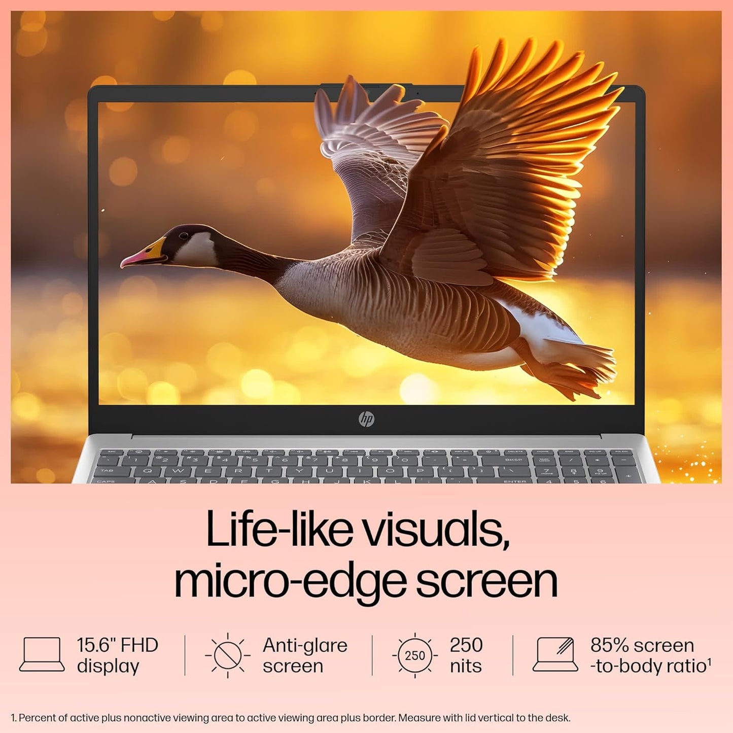 HP 15-FD0149NE | Intel Core™ i5-1334U | ذاكرة وصول عشوائي (RAM) سعة 8 جيجابايت DDR4 | قرص SSD سعة 512 جيجابايت PCIe® NVMe™ M.2 | شاشة عرض 15.6 بوصة عالية الدقة بالكامل | نظام تشغيل DOS