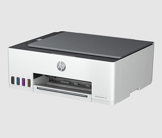HP Smart Tank 580 Wireless All In One Printer, Print, Scan, Copy, Print up to 18000 black or 6000 color pages - White [1F3Y2A]