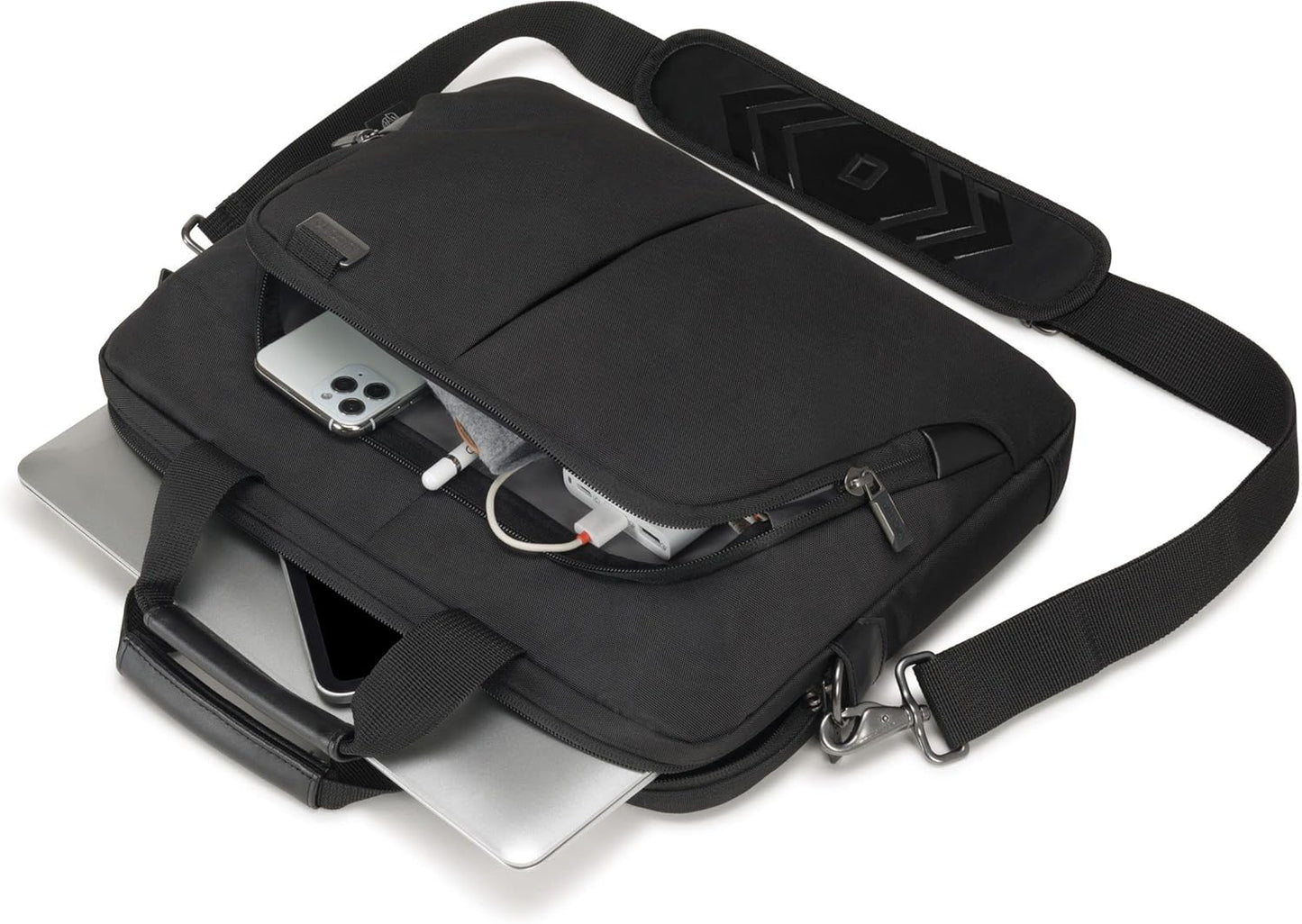 DICOTA Laptop Bag Slim Eco PRO 12-14.1" Black | Model D30990 |  memory foam and EVA frame protection, Length-adjustable shoulder strap