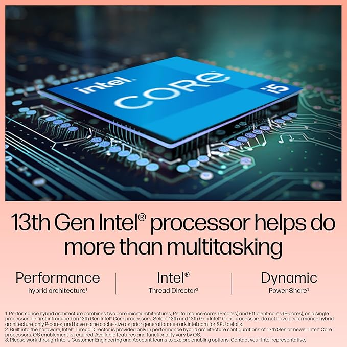 HP 15-FD0149NE | Intel Core™ i5-1334U | ذاكرة وصول عشوائي (RAM) سعة 8 جيجابايت DDR4 | قرص SSD سعة 512 جيجابايت PCIe® NVMe™ M.2 | شاشة عرض 15.6 بوصة عالية الدقة بالكامل | نظام تشغيل DOS