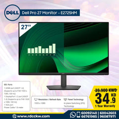 Dell E2725H Monitor, 27