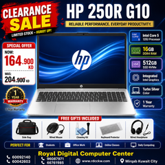 Laptop HP 250R G10 | Intel Core 5 120U Processor | 16GB DDR4 RAM | 512GB SSD NVMe | Integrated Intel Graphics | Turbo Silver | 1 Year Warranty