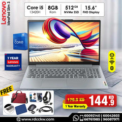 Laptop Lenovo IP Slim3 | Intel Core i5 13420H Processor | Ram 8GB DDR5 | Storage 512GB SSD NVme | Integrated Intel UHD Graphics | Display 15.6