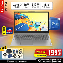 Laptop Lenovo V15 G4 IRU | Intel Core I7-13620H Processor | 16GB DDR4 RAM | 512GB SSD NVMe | 15.6