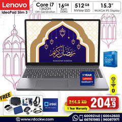 Laptop Lenovo IdeaPad Slim 3 Gen 10 | Intel Core I7-13620H Processor | Ram 16GB DD5 Ram | Storage 512GB SSD NVMe | Display 15.3