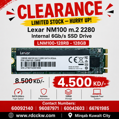 Lexar NM100 m.2 2280 Internal 6Gb/s SSD Drive LNM100-128RB - 128GB