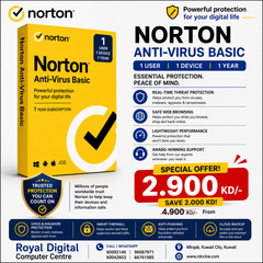 Norton Anti-Virus Basic Arabic, 1 User 1 Device 1 Year