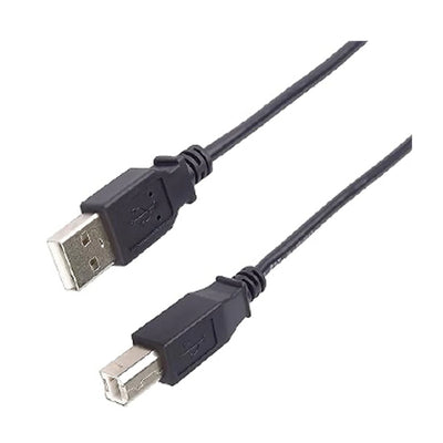 كابل طابعة USB 2.0 كابل عالي السرعة M/M 3 م، من ذكر A إلى ذكر B، كابل توصيل USB باللون الأسود، الطول 1.8 م 