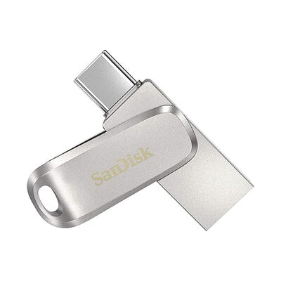 محرك أقراص SanDisk Ultra Dual Drive Luxe USB Type-C سعة 128 جيجابايت - SDDDC4-128G-G46، أسود 