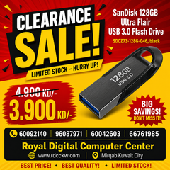 SanDisk 128GB Ultra Flair USB 3.0 Flash Drive - SDCZ73-128G-G46, black