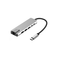 محول USB-C Hub متعدد المنافذ USB Type C 6 في 1