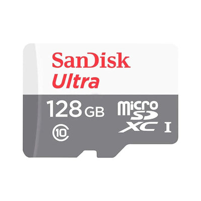 بطاقة ذاكرة SanDisk Ultra microSDXC UHS-I Class 10 بسعة 128 جيجابايت بسرعة 100 ميجابايت/ثانية SDSQUNR-128G-GN6MN 