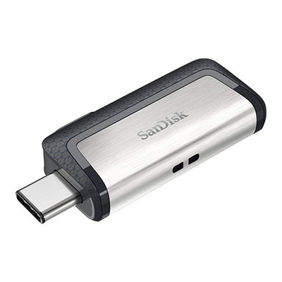 محرك أقراص SanDisk Ultra Dual Drive USB Type-C سعة 128 جيجابايت - USB-C، USB 3.1 - SDDDC2-128G-G46، رمادي 