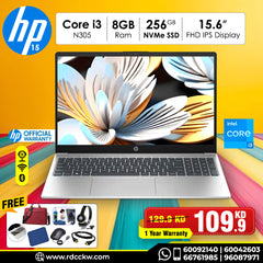 Laptop HP 15-fd0133wm | Intel Core i3-N305 Processor | Ram 8GB DDR4 | Storage 256GB NVMe SSD | Integrated Intel UHD Graphics | Display 15.6