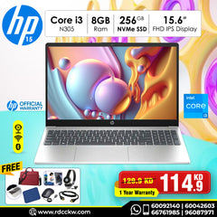 Laptop HP 15-fd0133wm | Intel Core i3-N305 Processor | Ram 8GB DDR4 | Storage 256GB NVMe SSD | Integrated Intel UHD Graphics | Display 15.6