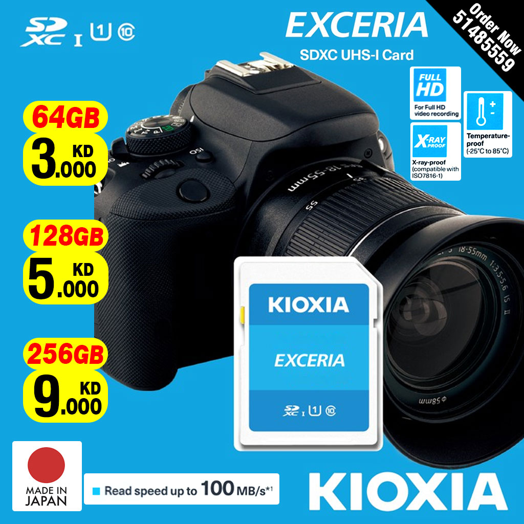 Kioxia Exceria SDXC UHS-I Card 64GB 128GB 256GB