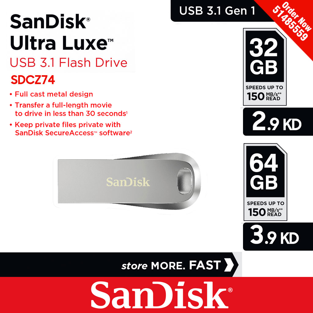 SanDisk Ultra Luxe CZ74 Flash Drive